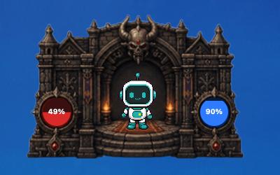 Legend Status nest preview with retro status bar styling